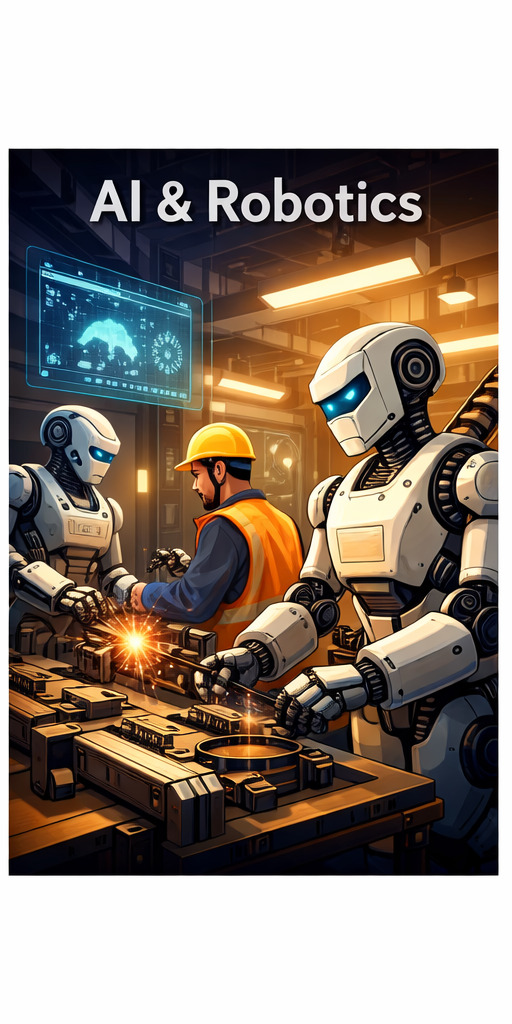 روبوتات وبشر يعملون معاً